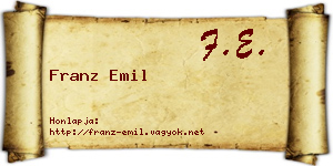Franz Emil névjegykártya